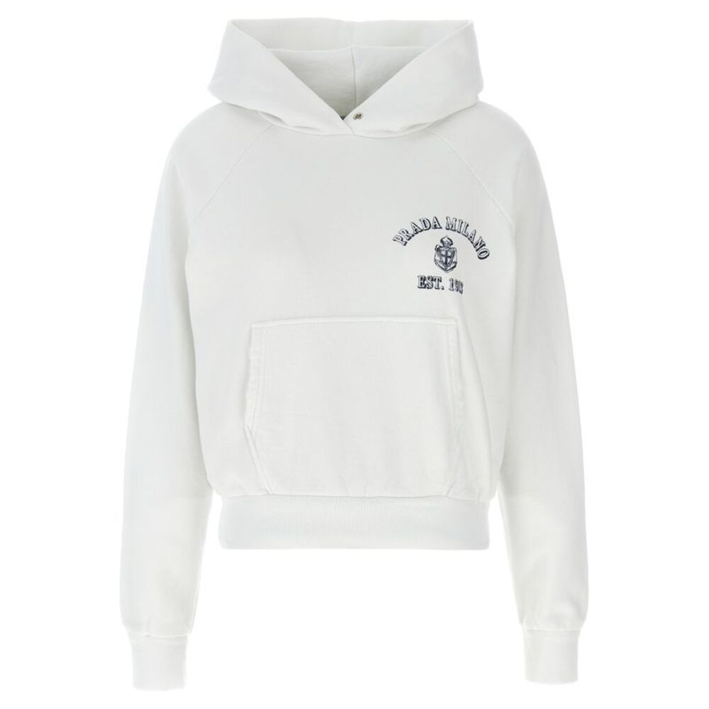 Prada White Cotton Women's Sweatshirt